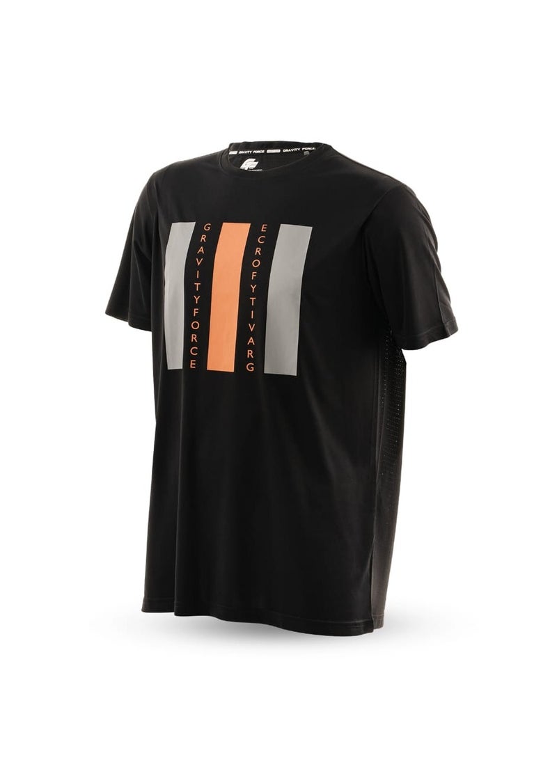 گریوِٹی فورس تي شيرت رجالي ضاغط سريع الجفاف من جرافيتي فورس | قماش خفيف الوزن قابل للتنفس | ملابس رياضية للياقة البدنية والجيم | كم قصير مناسب للرياضة - Image 2